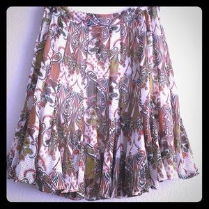 Multi Color Pleated Skirt